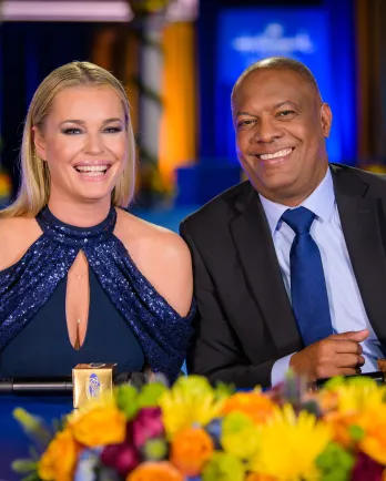 Rebecca Romijn and Rodney Peete