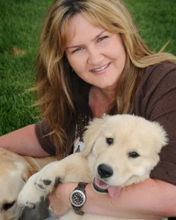 Jenny Kachnic, President, with her dog