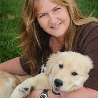 Jenny Kachnic, President, with her dog